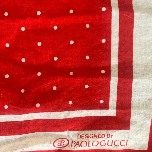 Vintage Gucci Red and White Polka Dot Scarf Pocket Squee - Picture 1 of 3